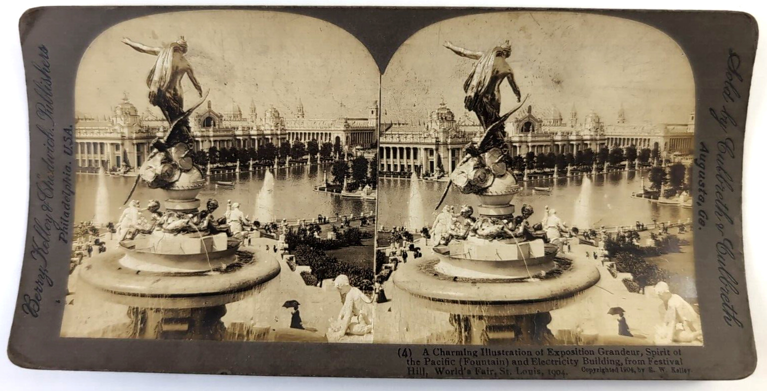 Vintage Stereograph Stereo View Stereoscope Card 1904, Worlds Fai St. Louis