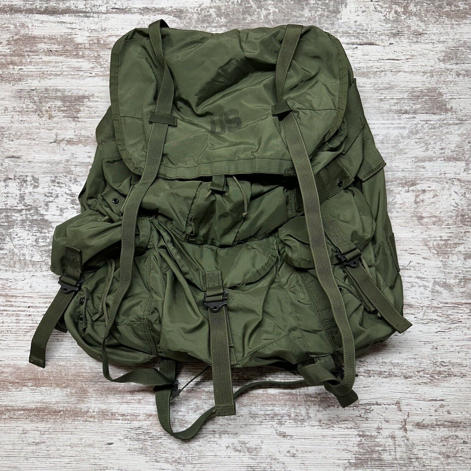 US ARMY Field Pack Military OD Green Alice LC-1 Large Combat Nylon No Frame