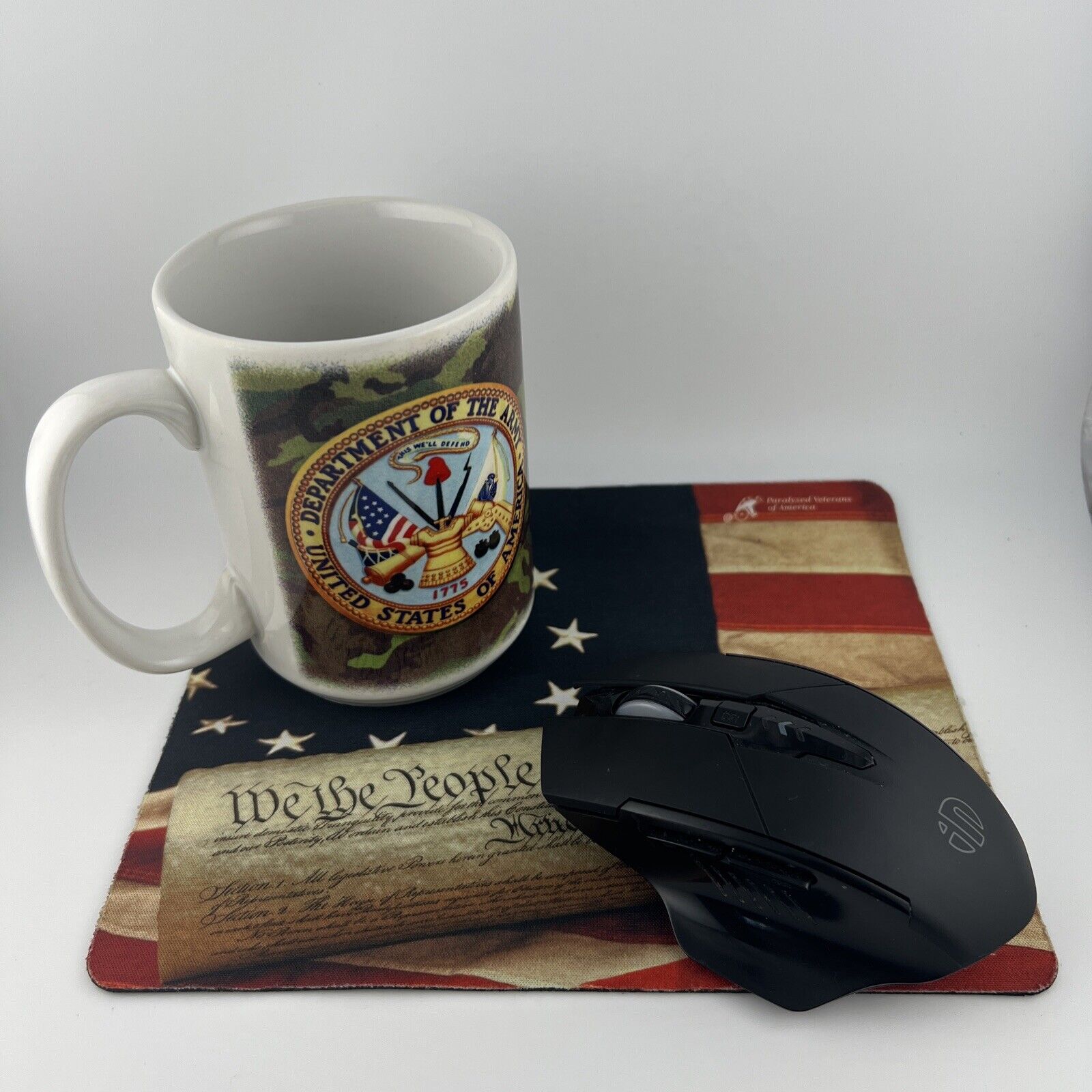 VINTAGE Department of the Army- USA 1775, Coffee Mug WITH Desk Mat Mouse Pad