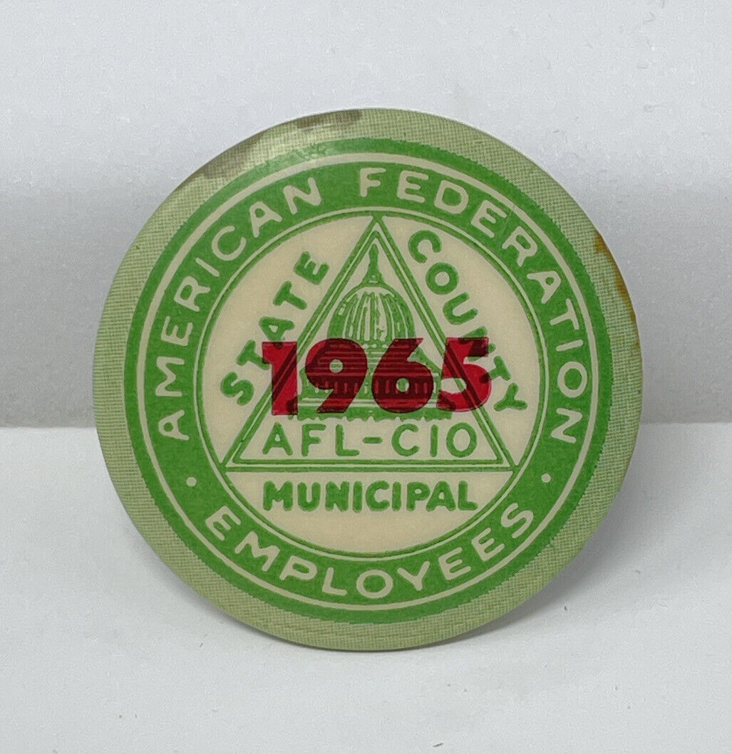 Vintage 1965 AFL-CIO Union Pinback Button Badge