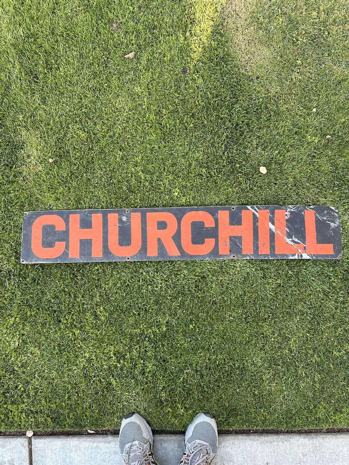 Vintage Original Churchill Pump Jack Sign