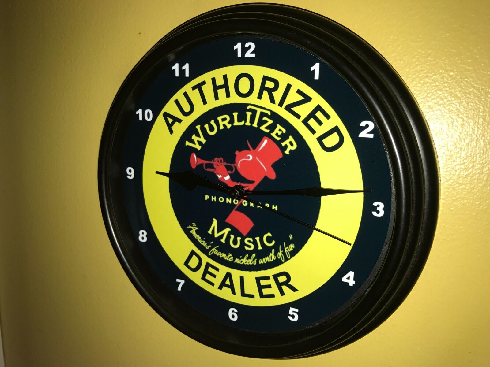 Wurlitzer Jukebox Arcade Phonograph AuthDealer Store Clock Advertising Sign