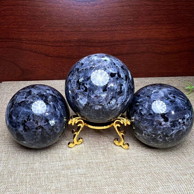1pc Natural spectrolite Ball Quartz Crystal Sphere Reiki Healing 55mm