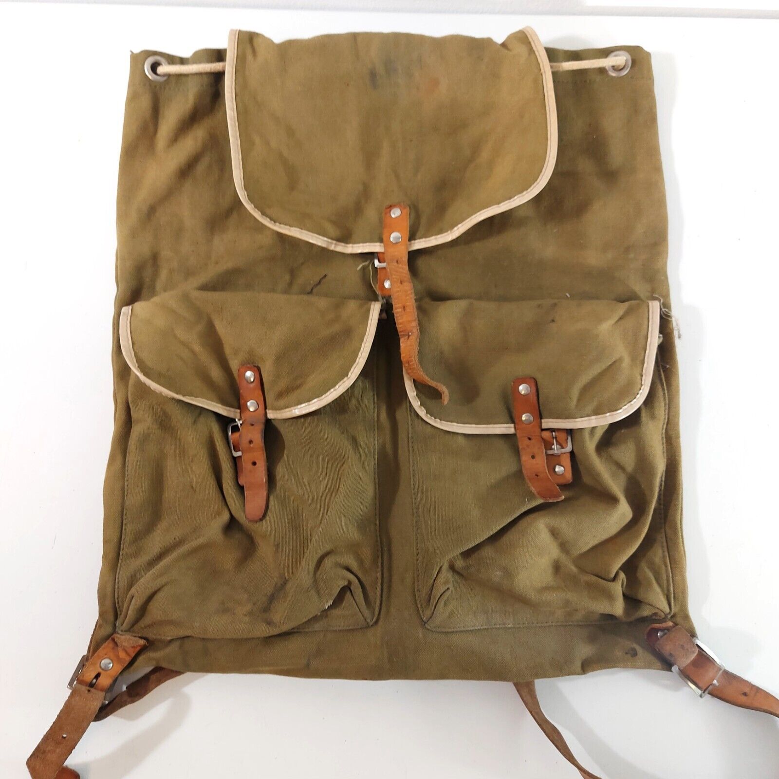 Vintage Canvas Backpack Hungarian Military 1960s