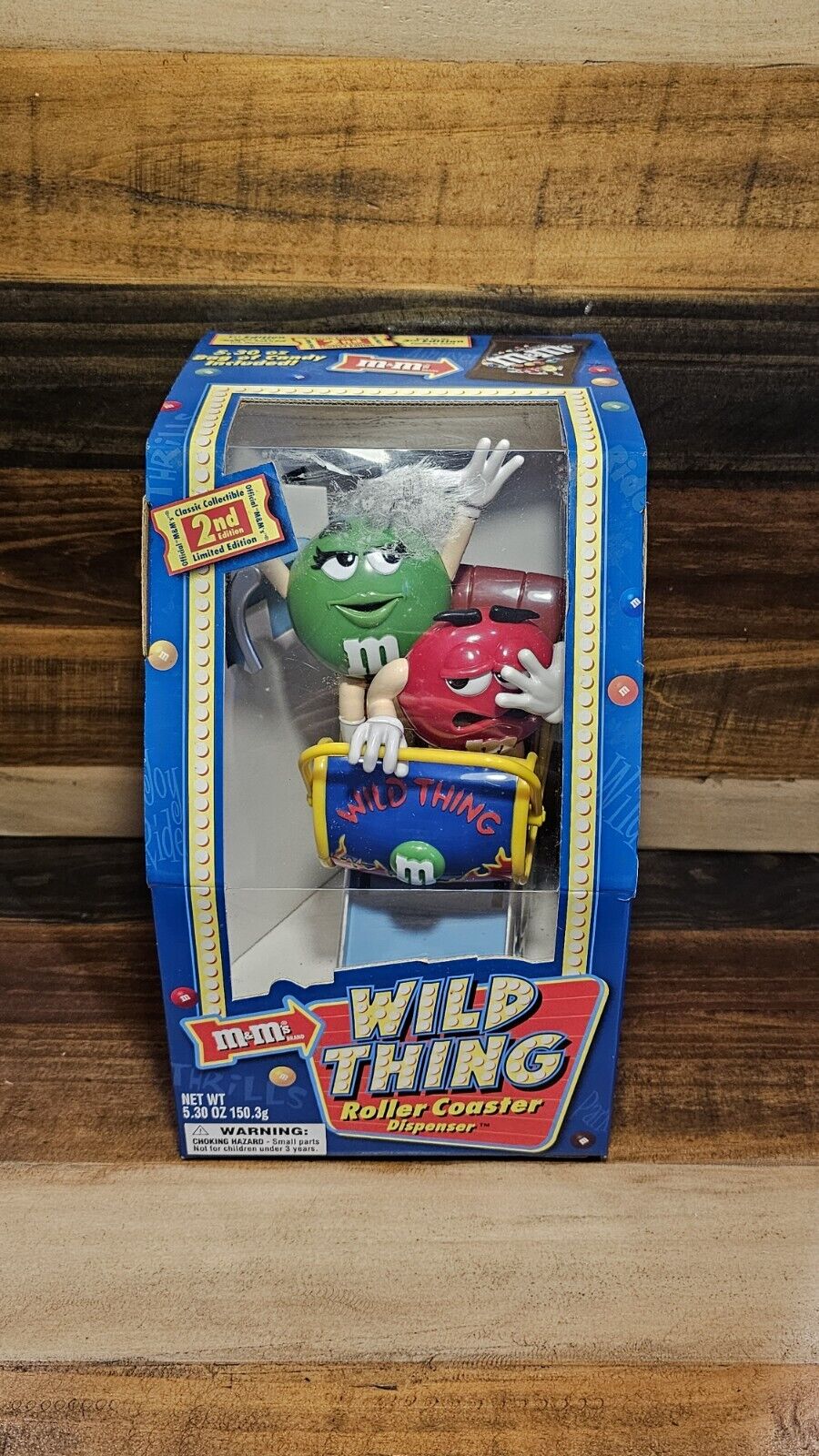 NEW Vintage 2002 M&M\'s Wild Thing Roller Coaster Candy Dispenser Limited Edition