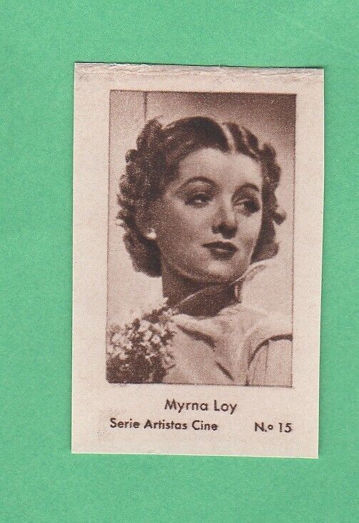 1930's  Myrna Loy  Spanish Tiny Film  Card  Rare Possible Promo Read