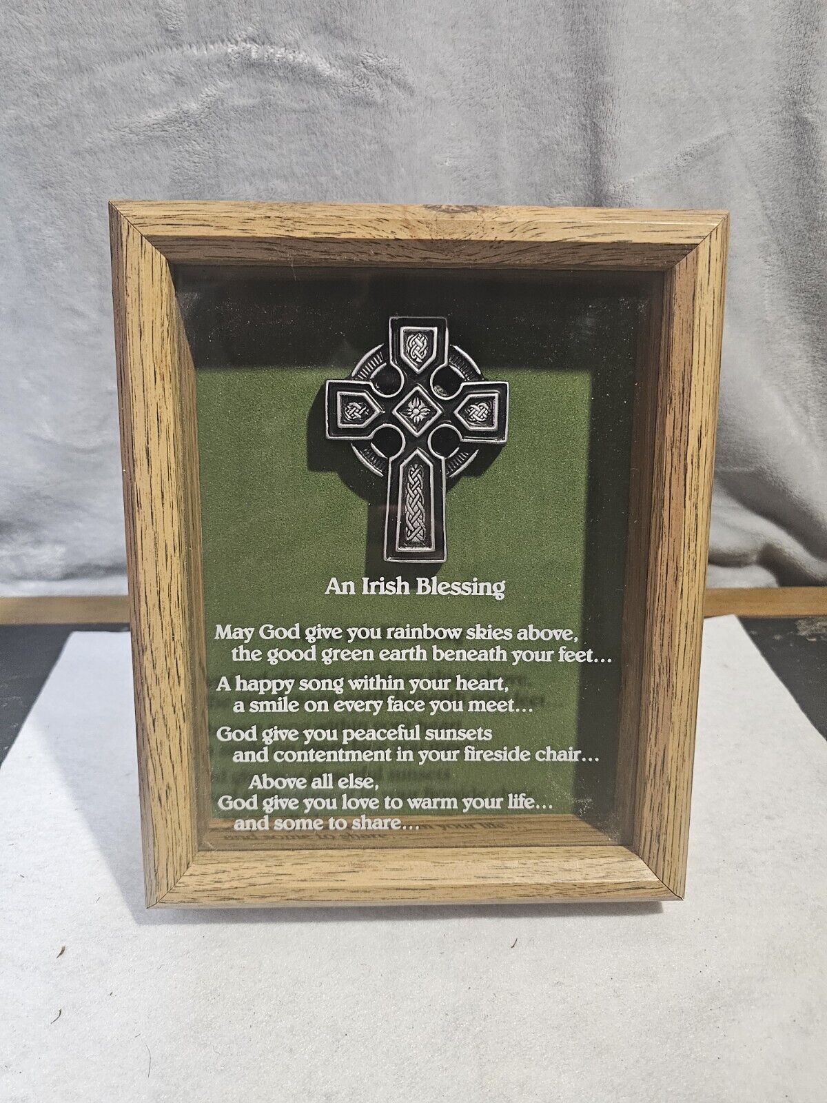 Vintage Rare Miller Studio Ohio An Irish Blessing Wall Plaque With Cross Wood