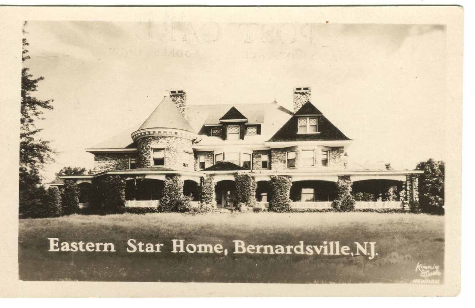 RPPC Postcard Eastern Star Home Bernardsville NJ 
