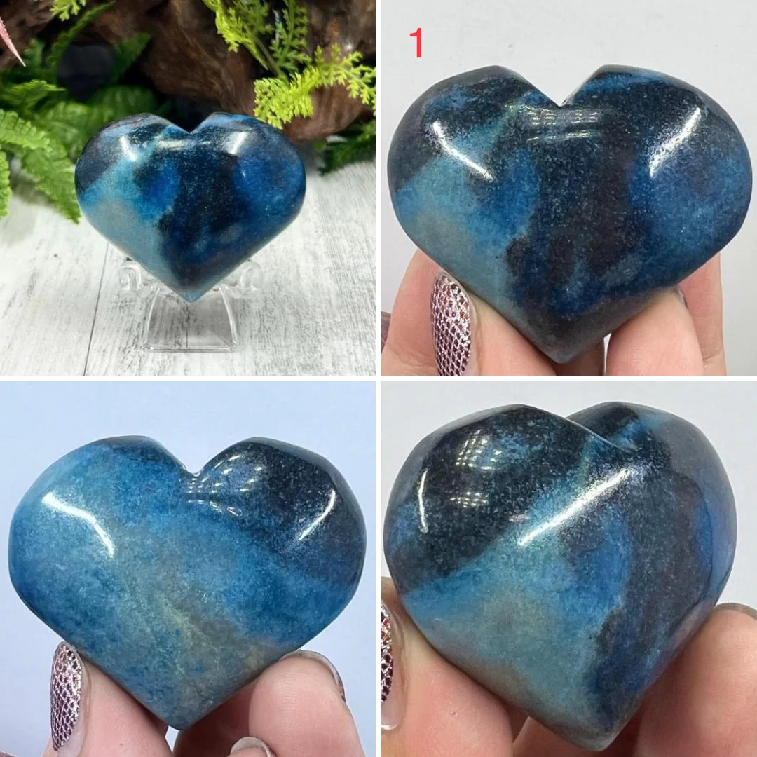 Trolleite Hearts Crystal Carvings Australian Seller