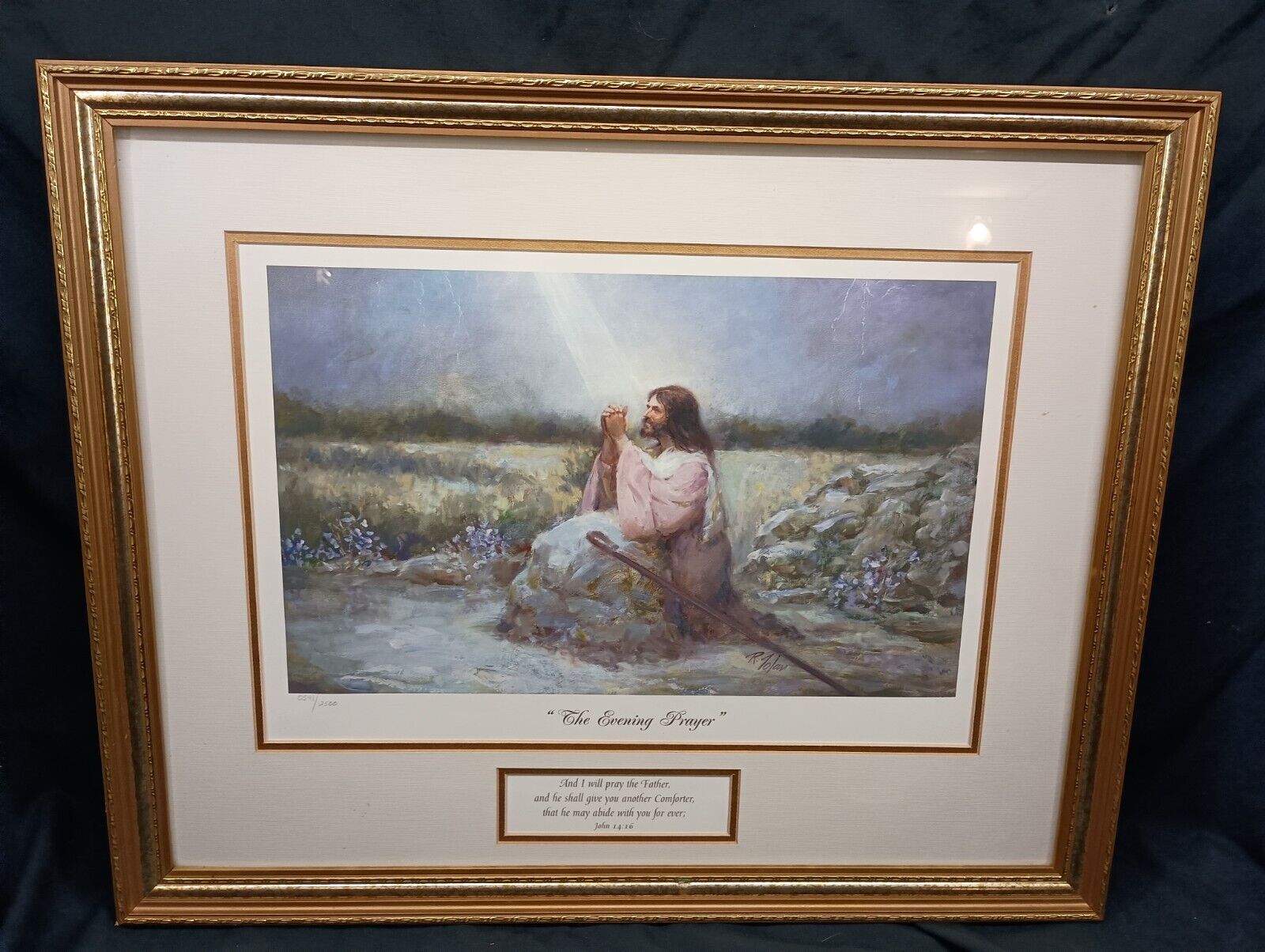The Evening Prayer By Richard Hudson Zolan Framed Painting Limited Print W/ COA