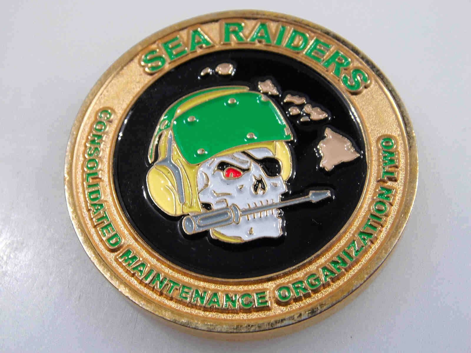SEA RAIDERS CONSOLIDATED MAINTENACE ORGANIZATION TWO CHALLENGE COIN
