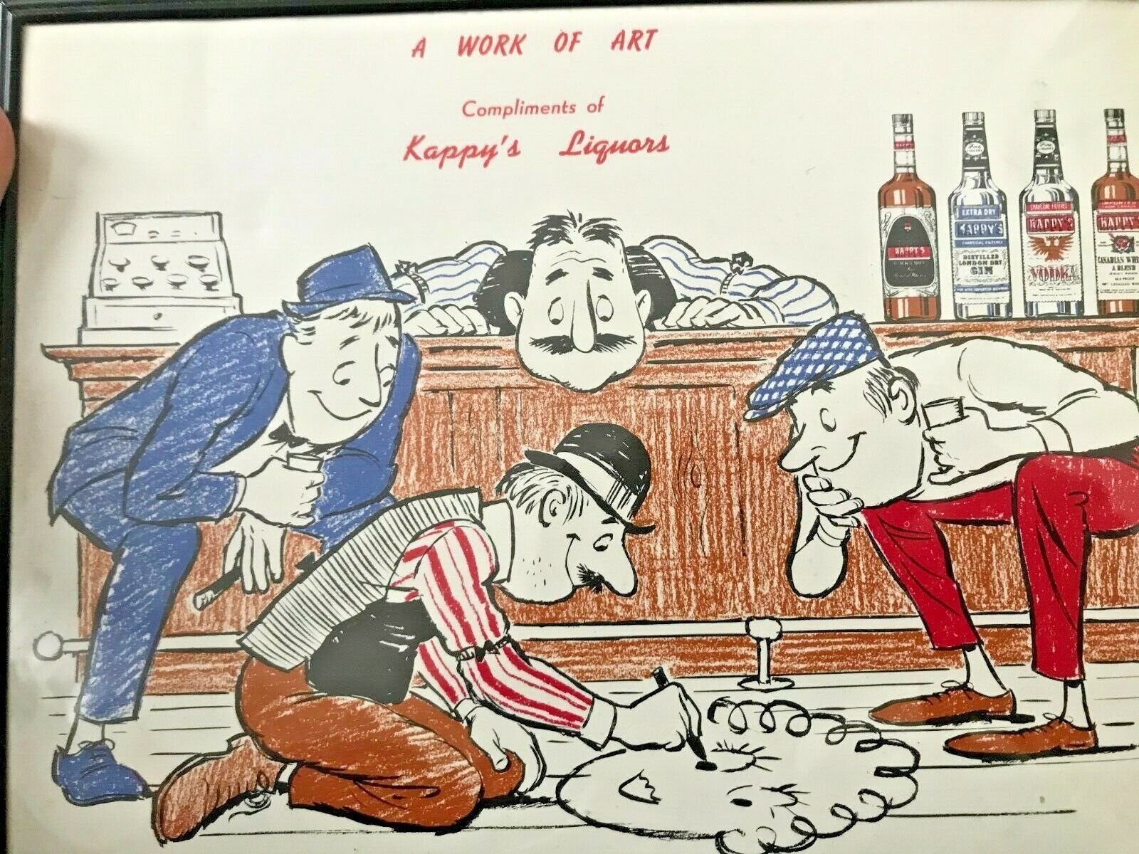 Vintage Kappy’s Liquors Souvenir Picture 1973 \