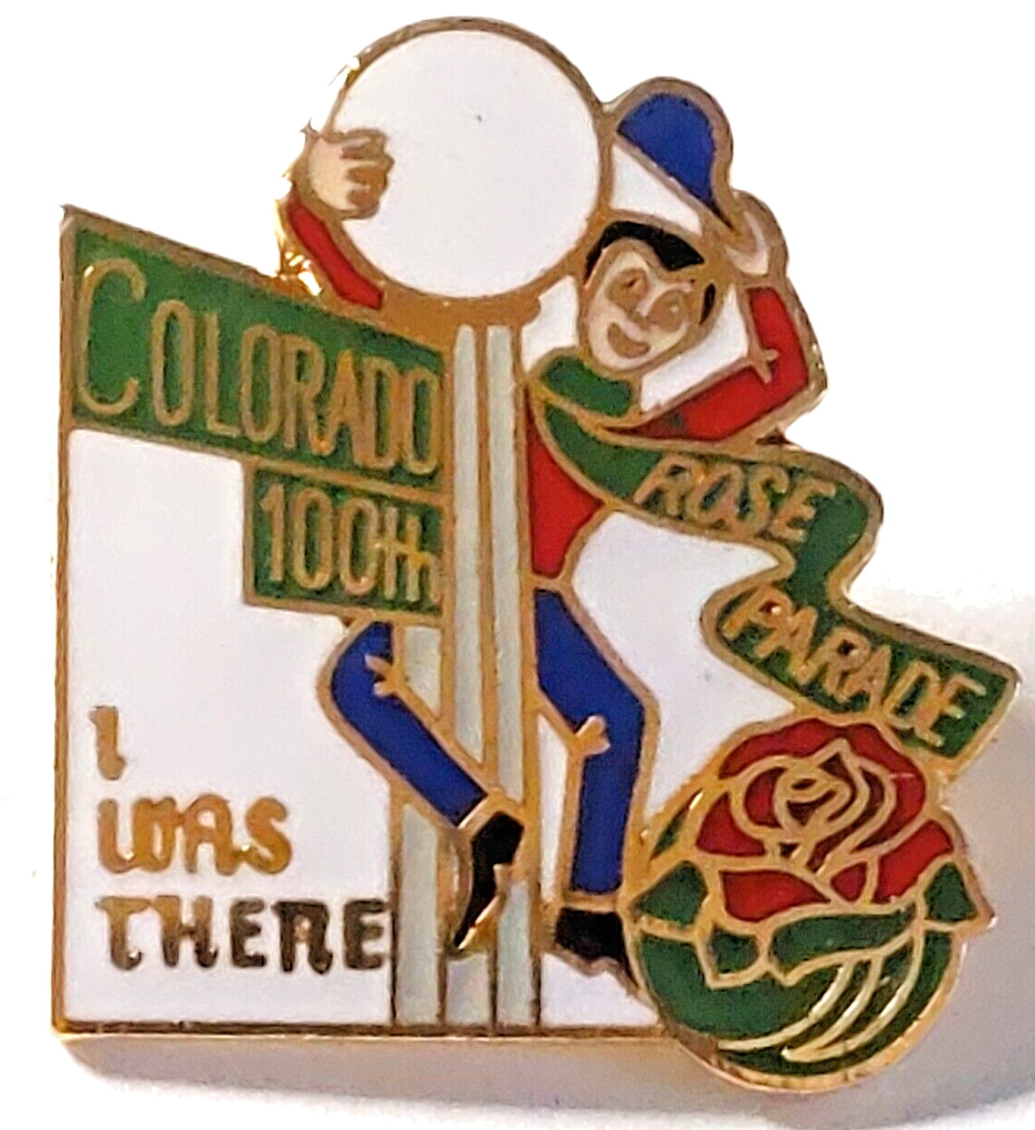 Rose Parade 1989 I WAS THERE 100th Tournament of Roses Lapel Pin
