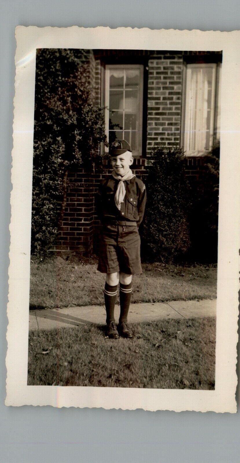 Antique 1940's Boy Scout Uniform - Black & White Photography Photos