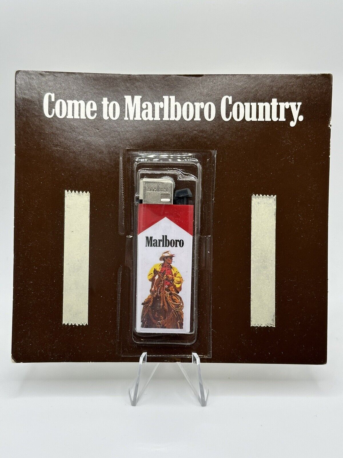 1985 Vintage Marlboro Plastic Lighter Sealed Marlboro Man Promo Philip Morris