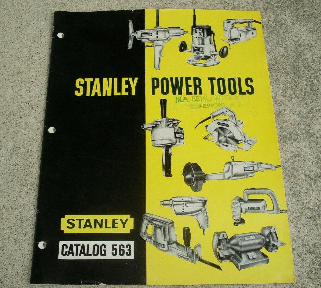 Vintage 1963 STANLEY POWER TOOLS CATALOG No. 563 w/ Separate PRICE LIST