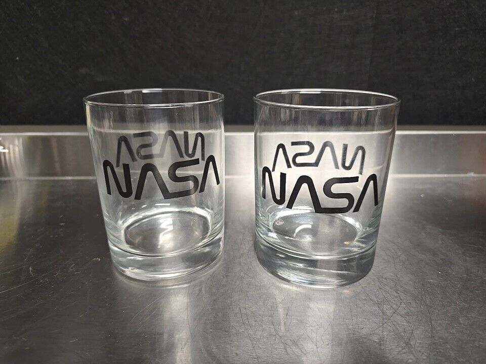 Pair (2) of Vintage NASA Whiskey Glasses 