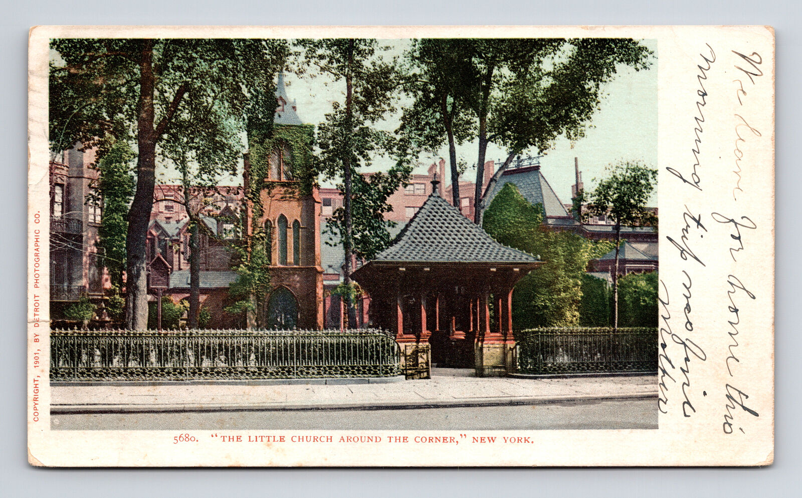 c1901 UDB Postcard New York NY New York Little Church Around the Corner