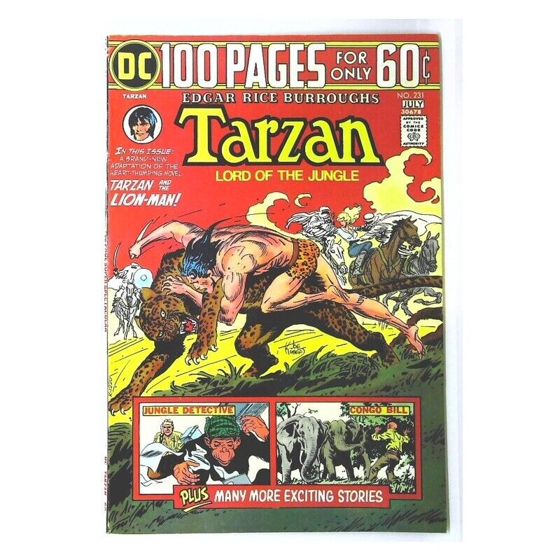 Tarzan #231 1972 series DC comics VF Full description below [w*