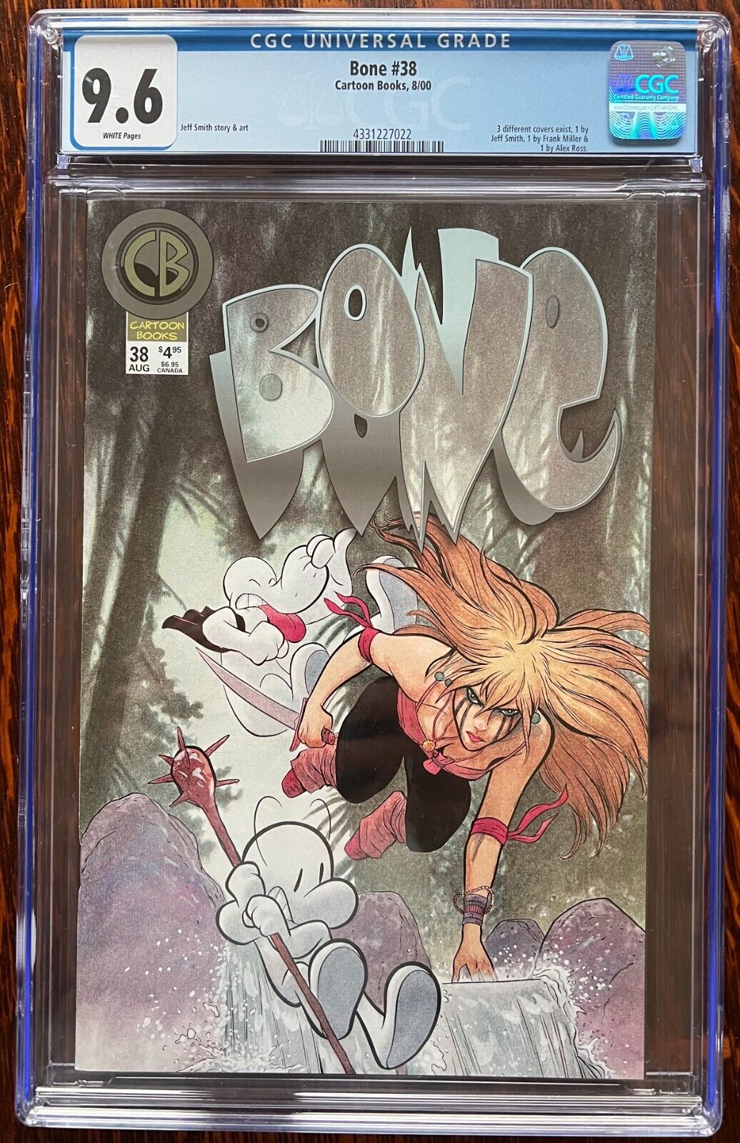 BONE #38C - CGC 9.6 NM+ : 1st Print, 2000 Cartoon Books VARIANT COVER Jeff Smith