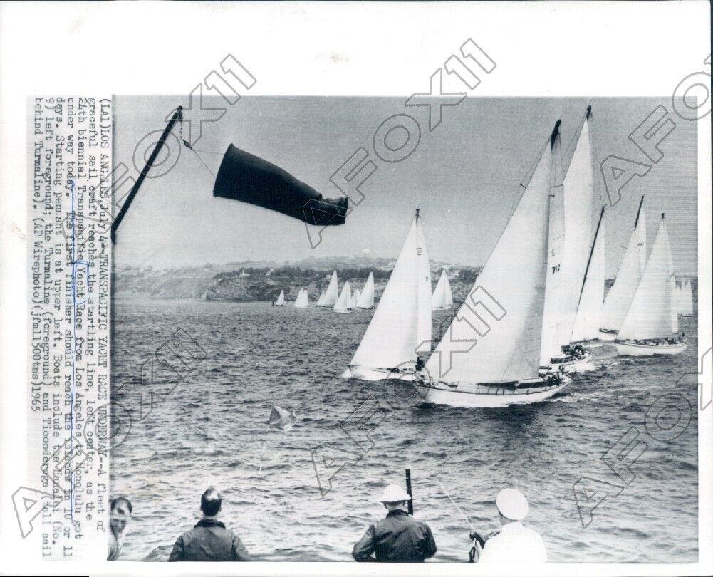 1965 Biennial Transpacific Yacht Race from Los Angeles to Hawaii Press Photo