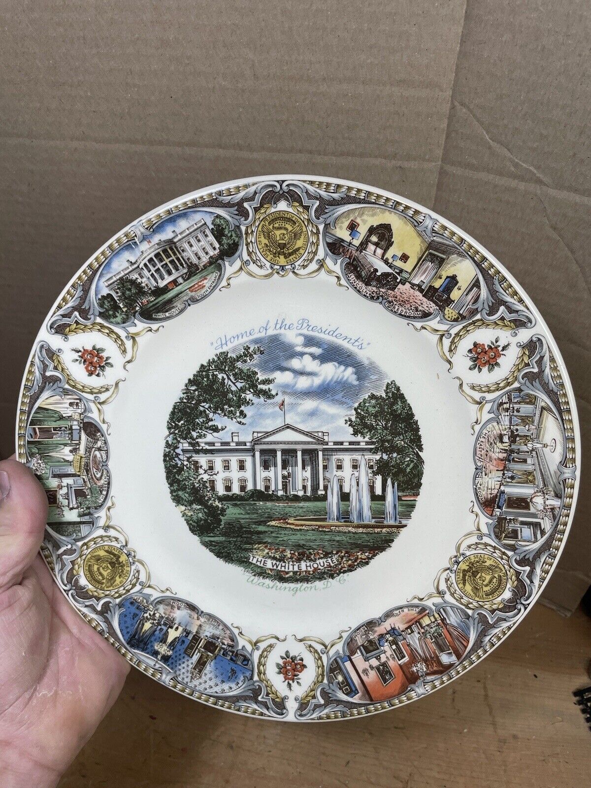 The White House Washington DC Capsco 1961 Souvenir Collectors Plate 10 3/4”