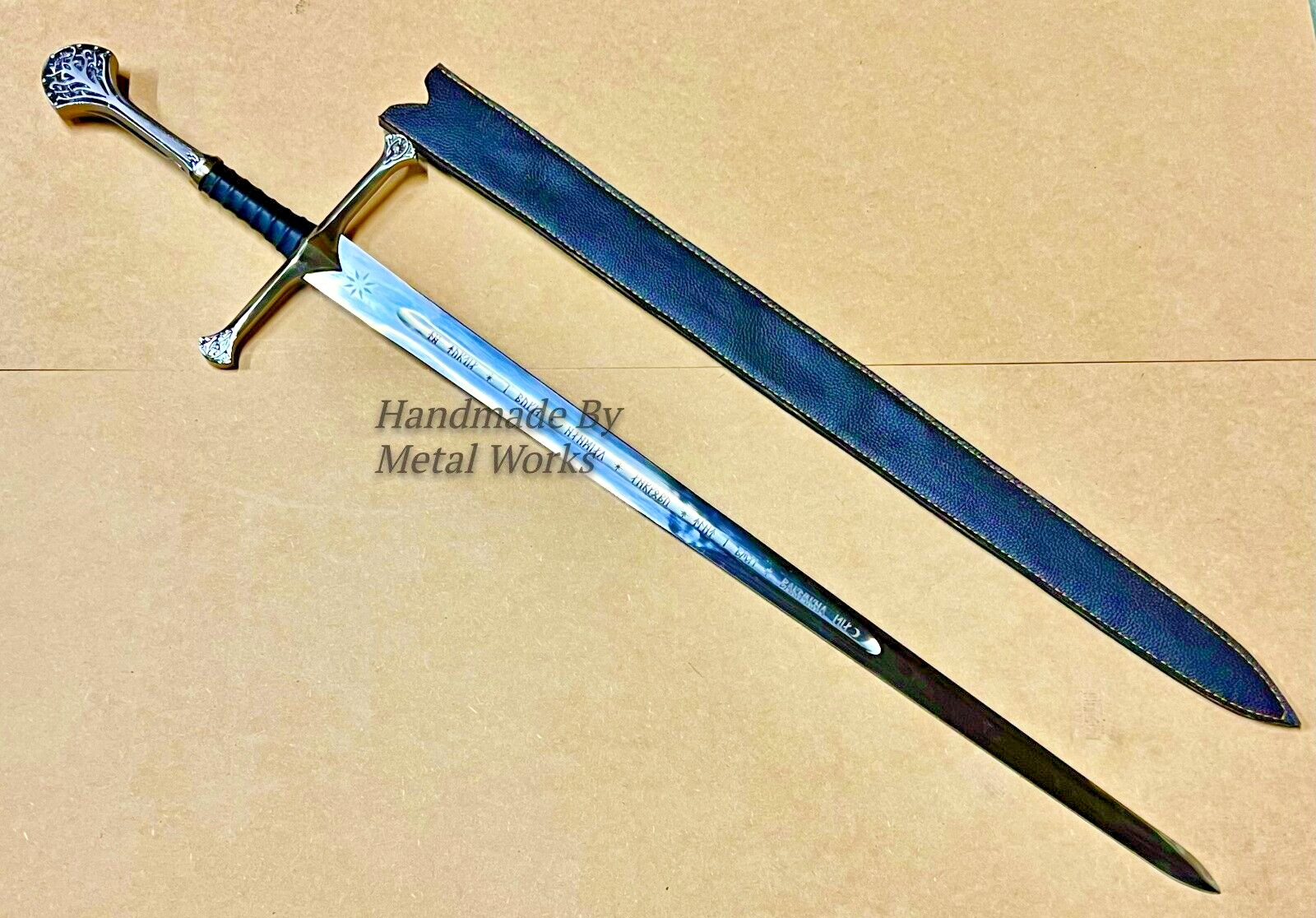 Handmade Anduril Sword With Sheath, Cosplay Replica Sword