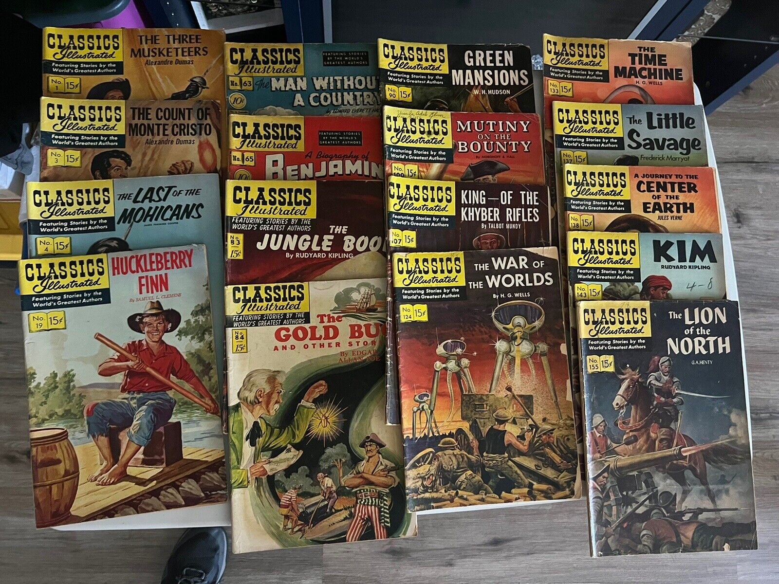 Classics Illustrated lot of 17 reader comics 60’s. Good Condition For Their Age