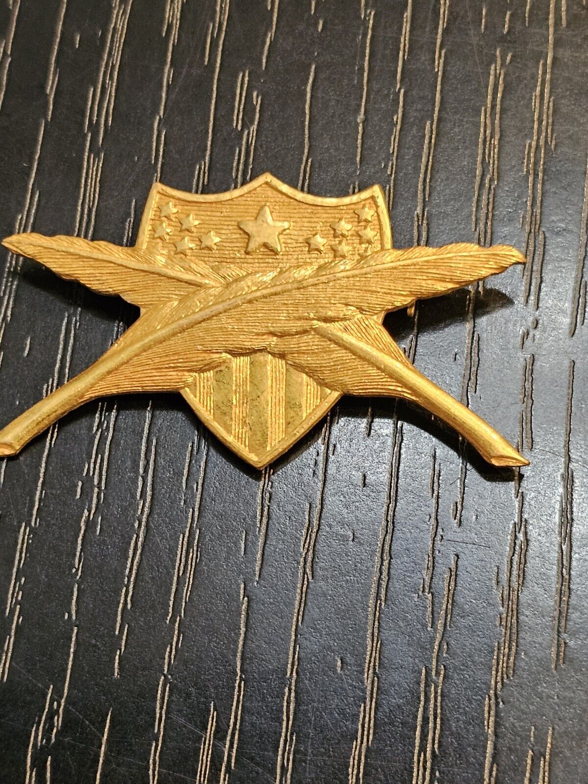 1920s 30s WWII US Army Paymaster Officer Collar Insignia Pin L@@K