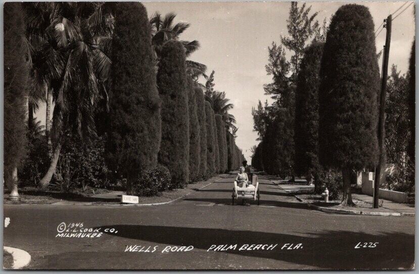 1940s PALM BEACH, Florida RPPC Real Photo Postcard \
