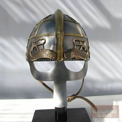 Medieval Vended Viking Helmet Knight Brass Embossed Design Steel Handmade Gift