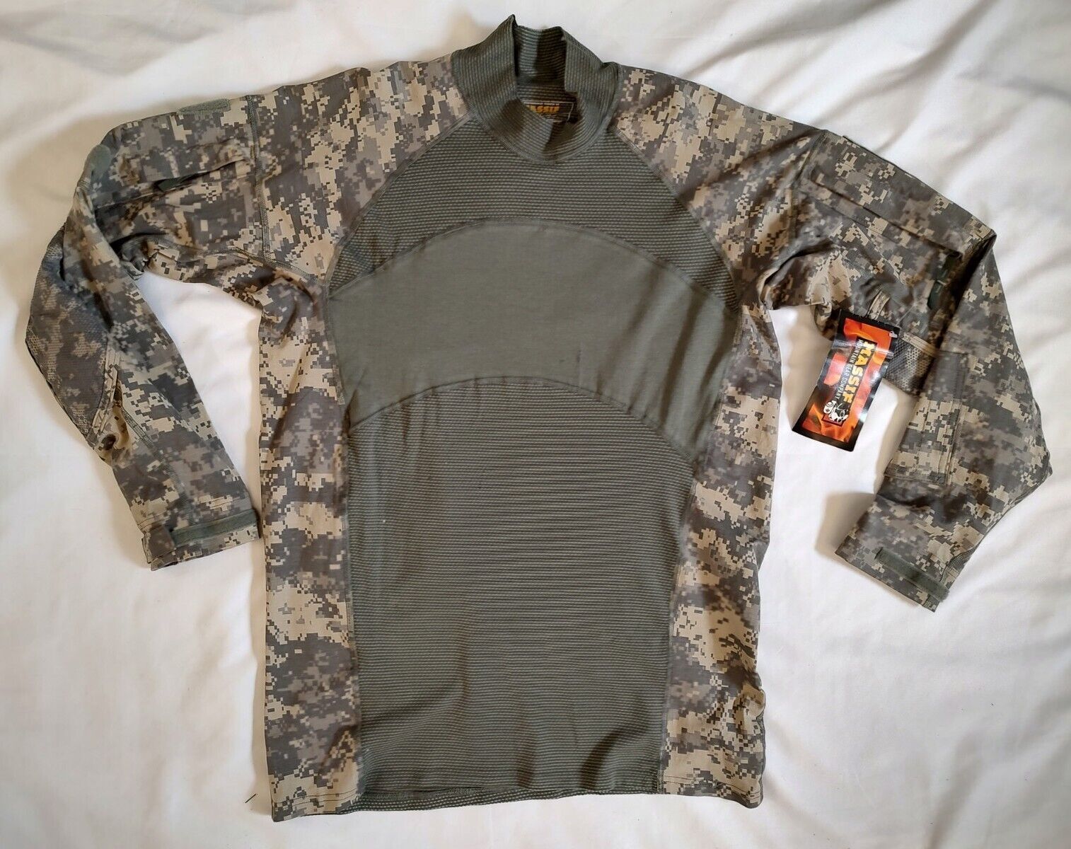 NWT Massif Army Combat Shirt Digital Camo Flame Resistant Stretch Men's Sz XL