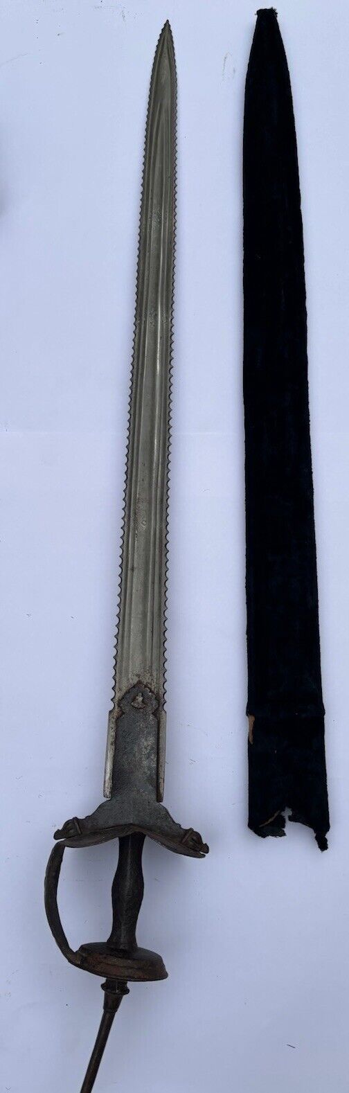 Antique Vintage Straight Dhop Hilt Maratha Sword Old Rare Collectible