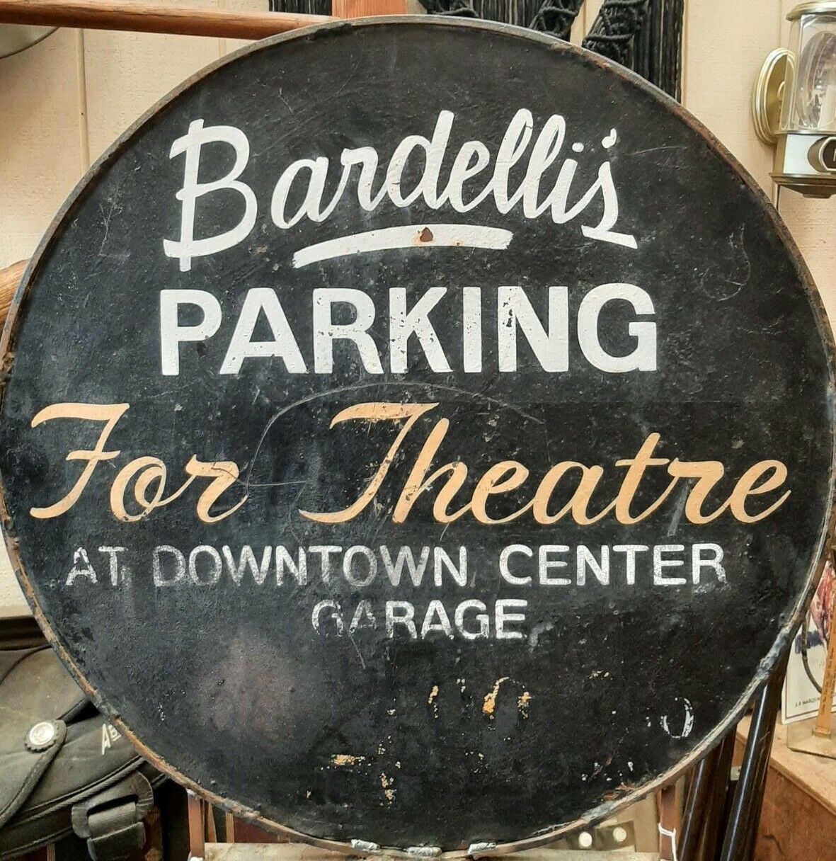 1950's San Francisco Bardelli's Restaurant Metal Parking Sign