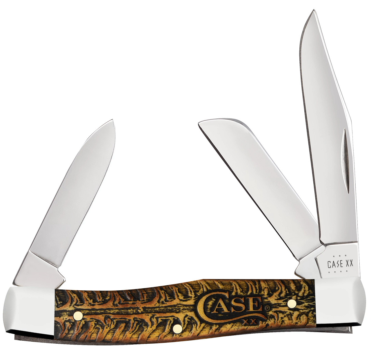 Case xx Knives Medium Stockman Golden Pinecone 81801 Pocket Knife Stainless