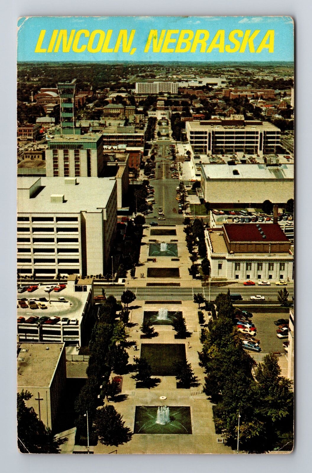 Lincoln NE-Nebraska, Top Of State Capitol, Antique Vintage Souvenir Postcard
