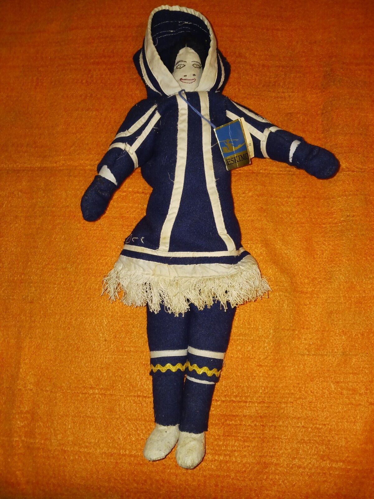 Antique 1978 Spence Bay Eskimo Doll Handmade Very Rare W/ Makers Signature &...