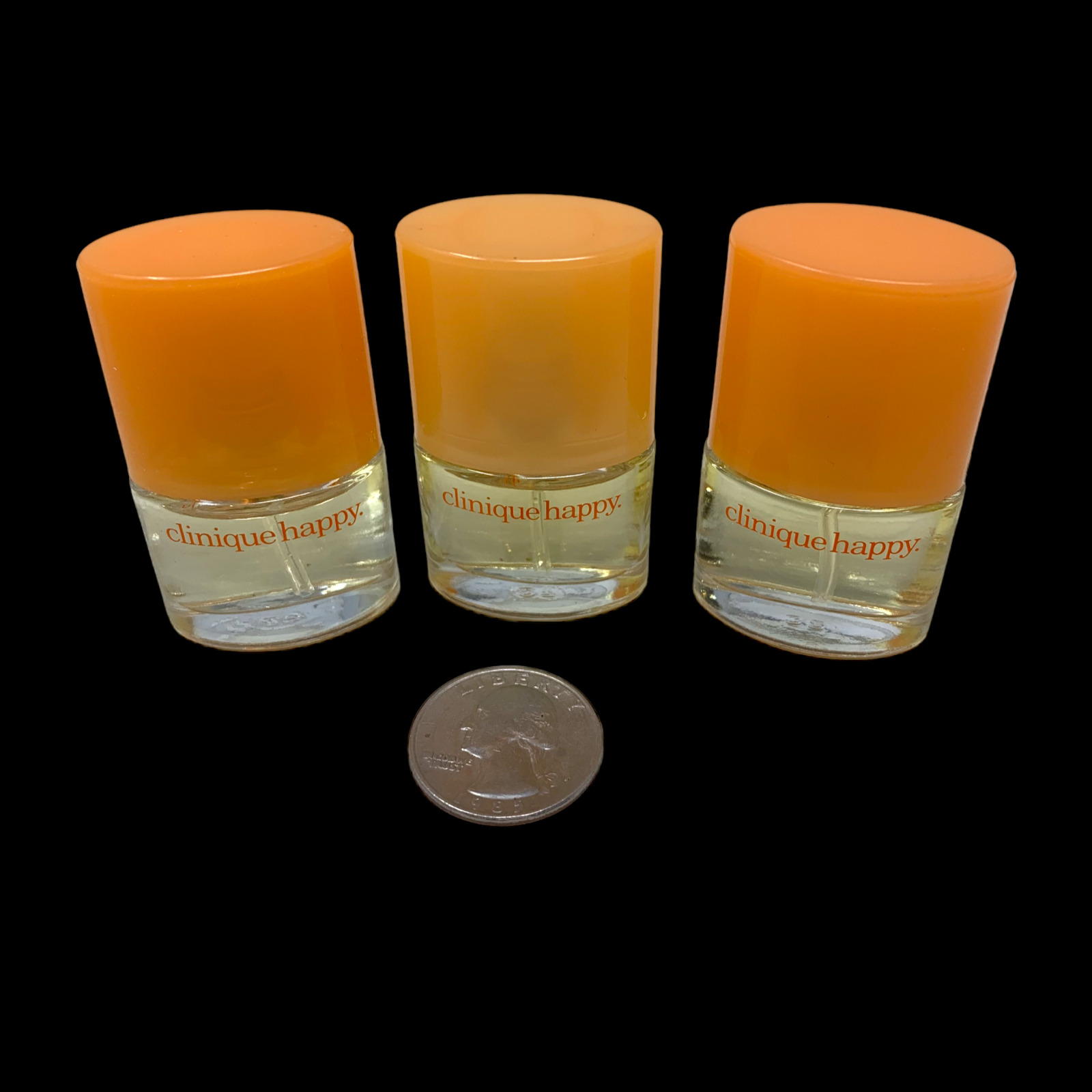 Lot 3 x Clinique Happy Mini Spray 4 mL 0.14 fl oz Pure Parfum Perfume Unboxed