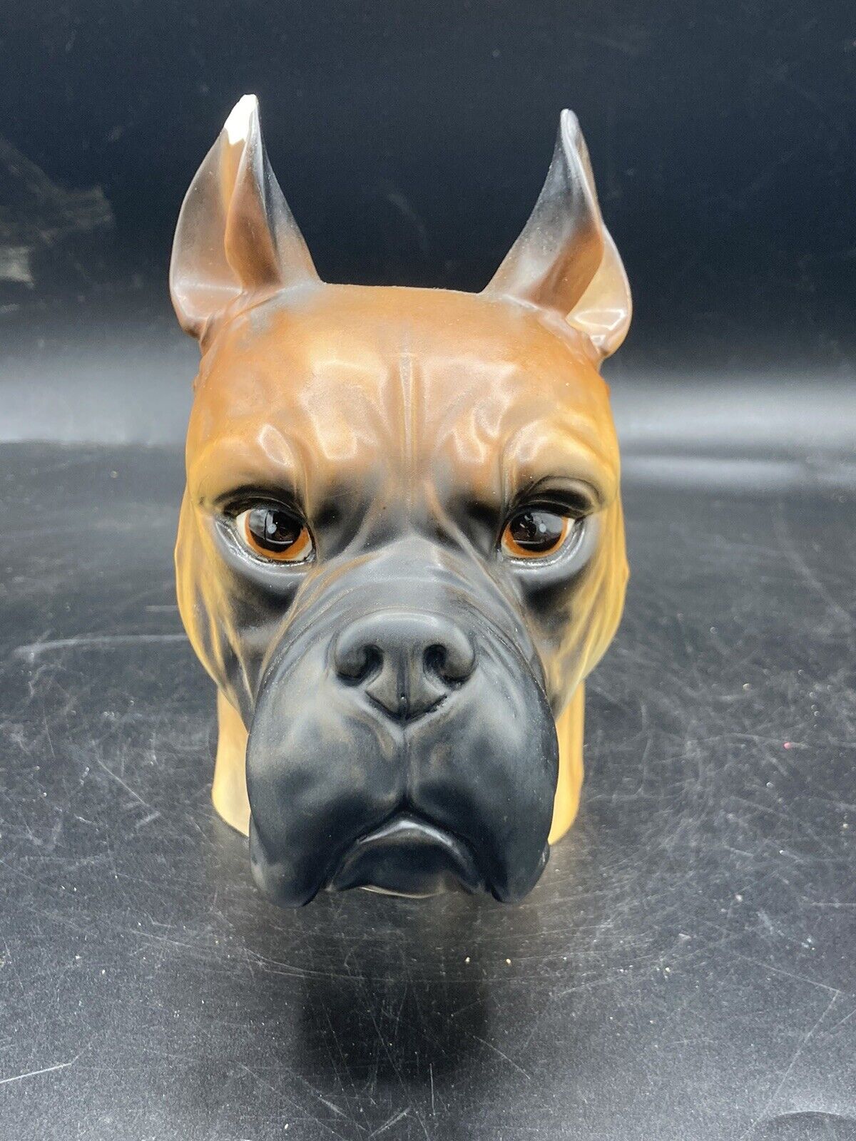Vintage Inarco Boxer Dog Head Planter 6