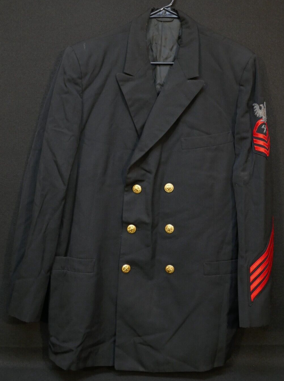 Korean - Cold War USN Navy CPO Chief Metalsmith Mate Uniform Coat Size 44 Long
