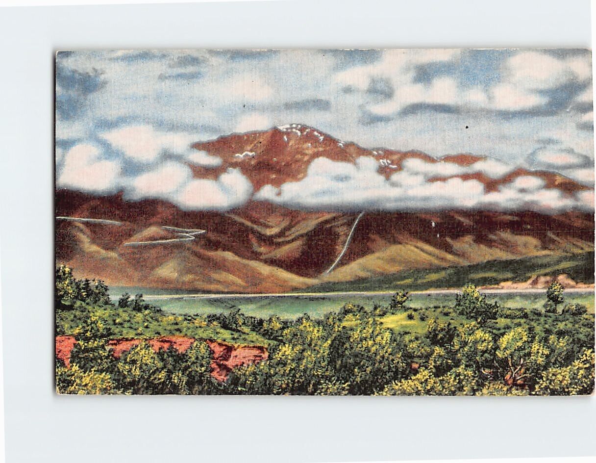Postcard Pikes Peak Colorado USA