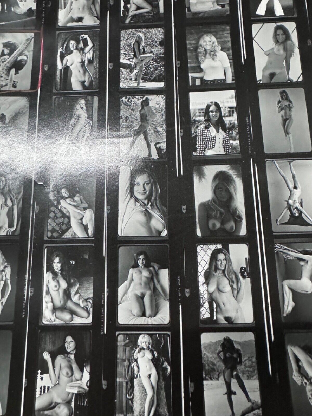 Vintage 1970s Various Nude Amateurs Contact Sheet