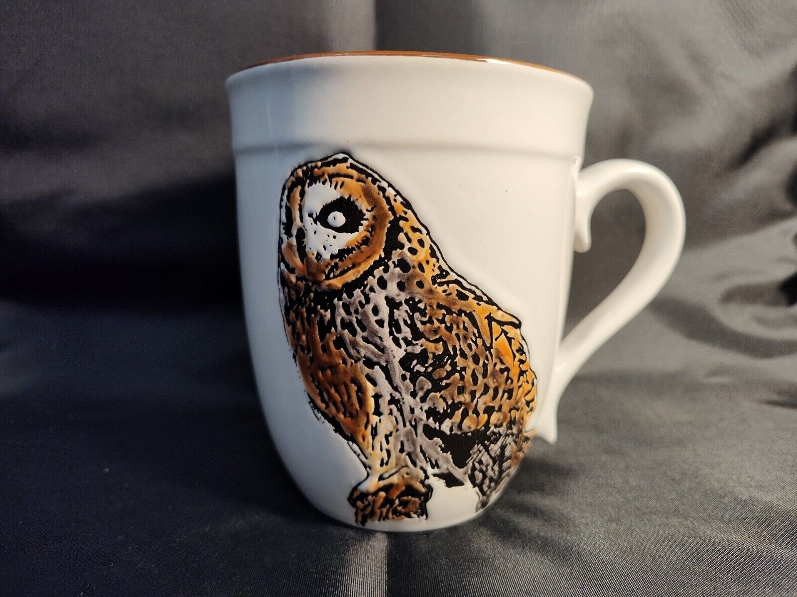 Spectrum Designz Owl Coffee Cup Tea Mug 2016 White Brown Excellent
