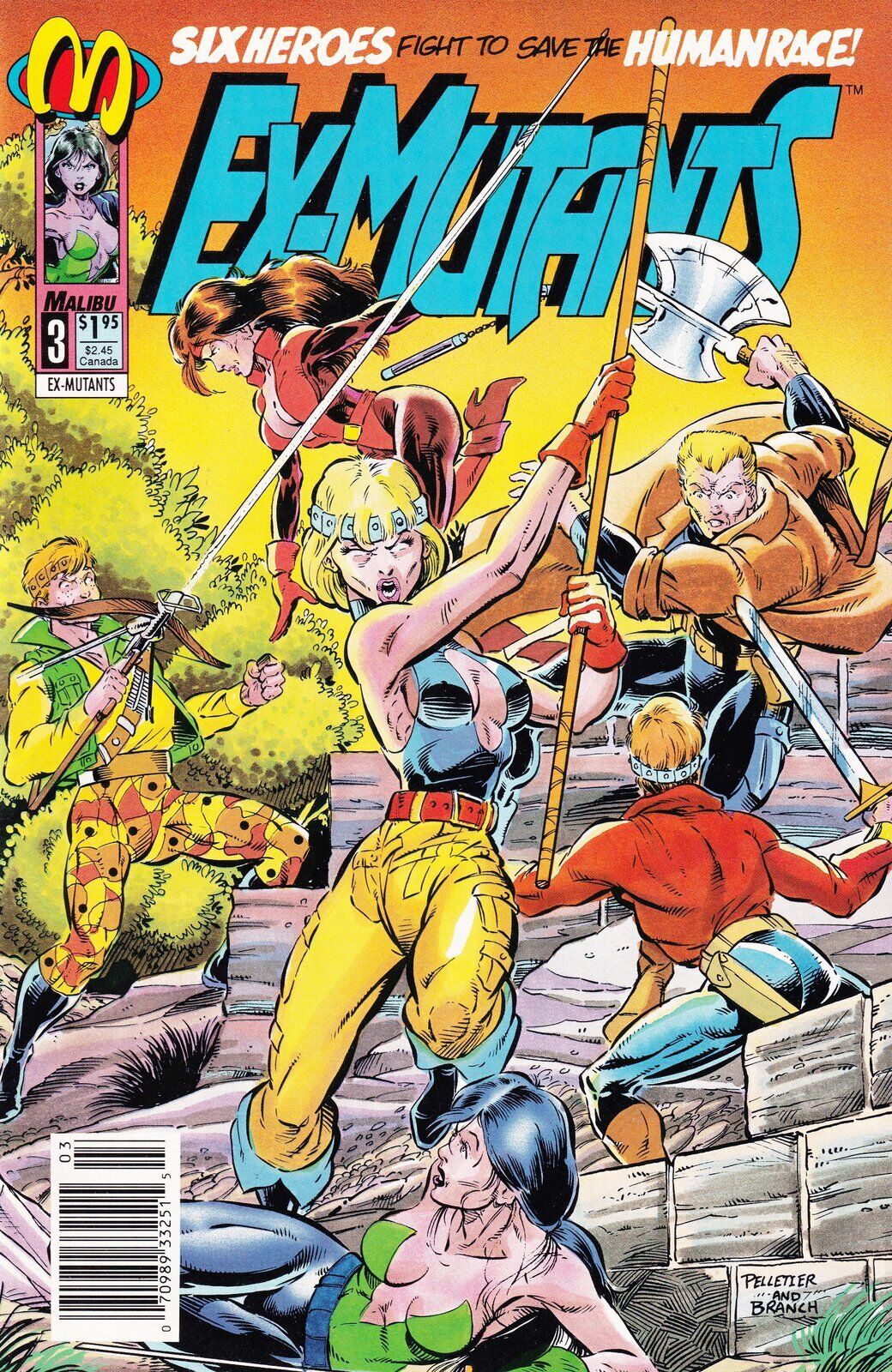 Ex-Mutants #3 Newsstand Cover Malibu