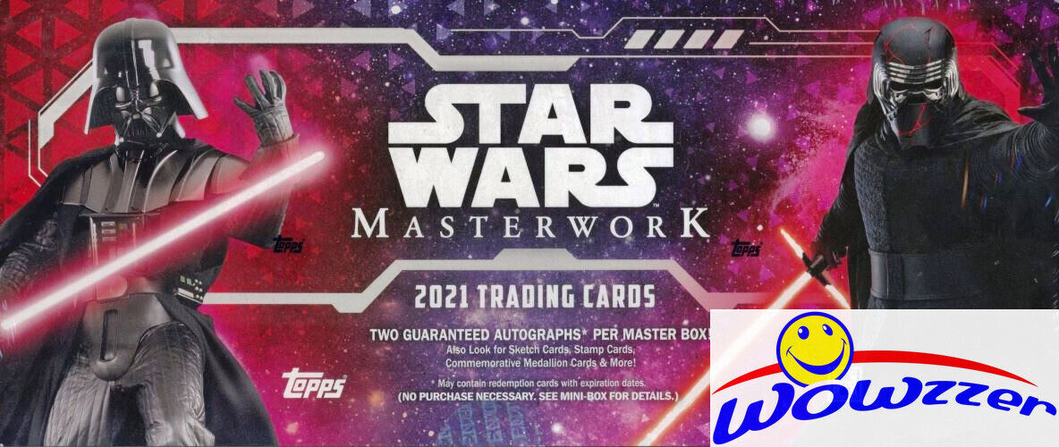 2021 Topps Star Wars Masterwork Factory Sealed HOBBY Box-4 HITS-2 AUTOS
