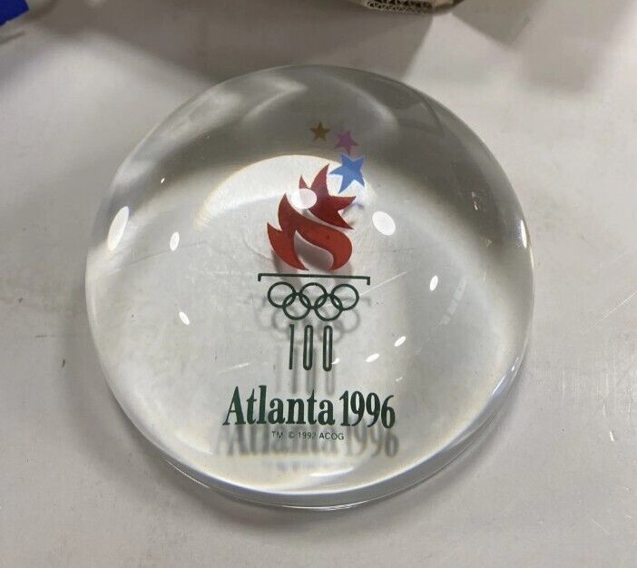Avon Atlanta1996 Olympic Games Crystal Paperweight, 24% Full Lead Crystal