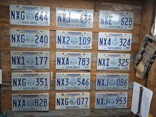 2018 Mississippi expired lot of (30) guitars Craft  License plates NMJ 644