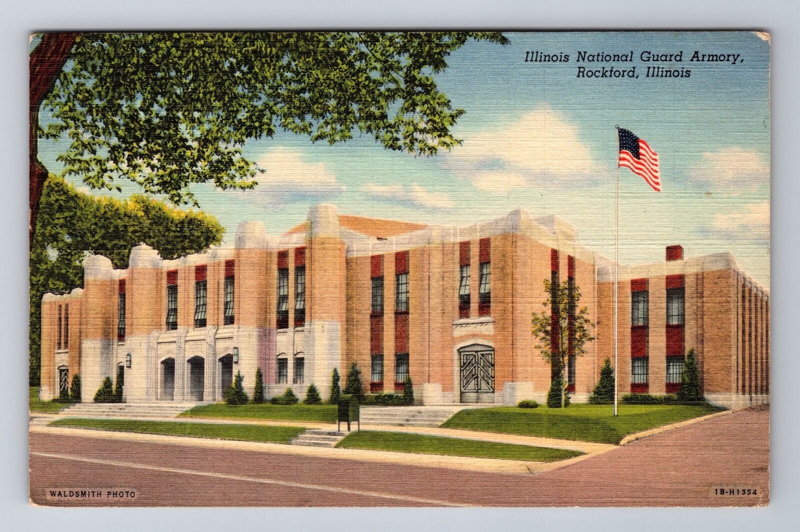Rockford IL-Illinois, Illinois National Guard Armory, Antique Vintage Postcard