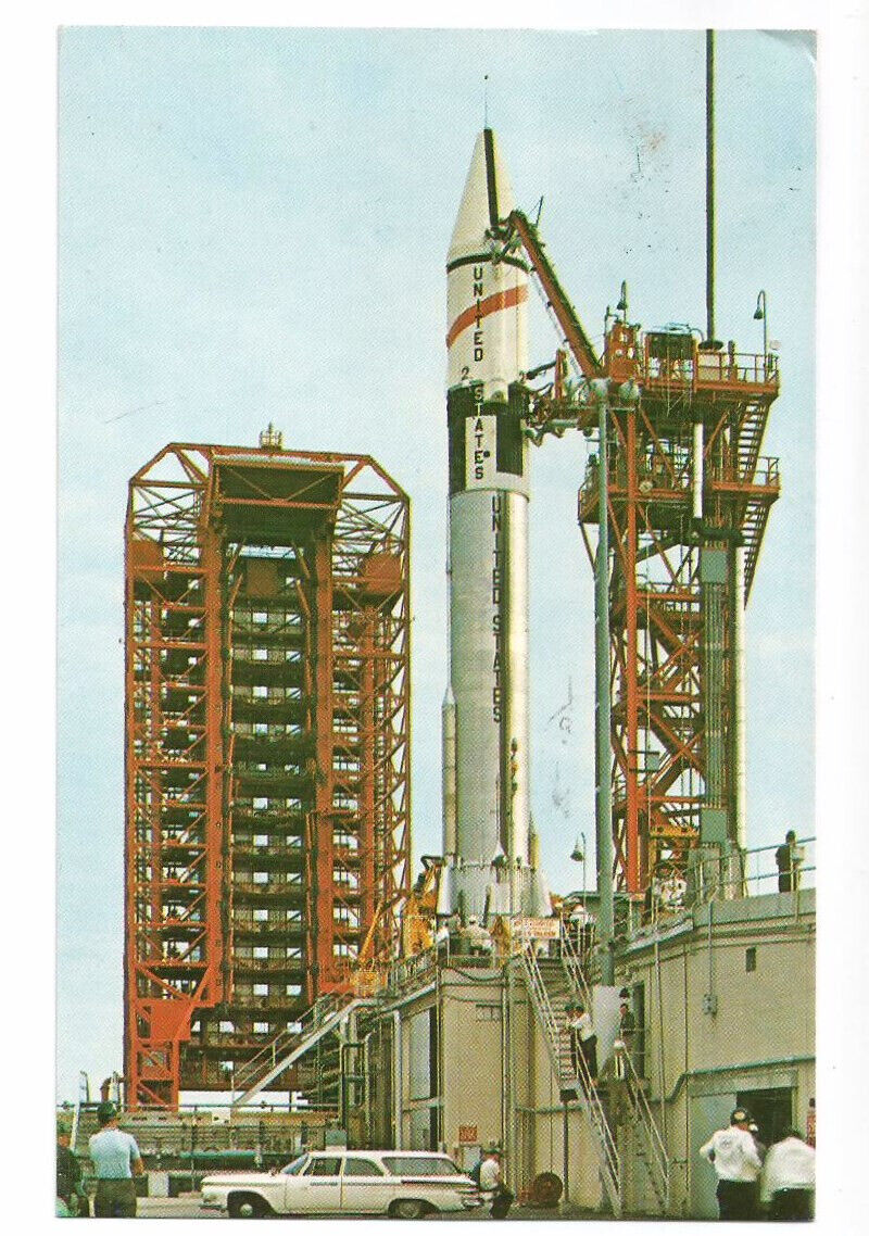 Cape Canaveral Florida FL Postcard Atlas Centaur Launch Pad NASA