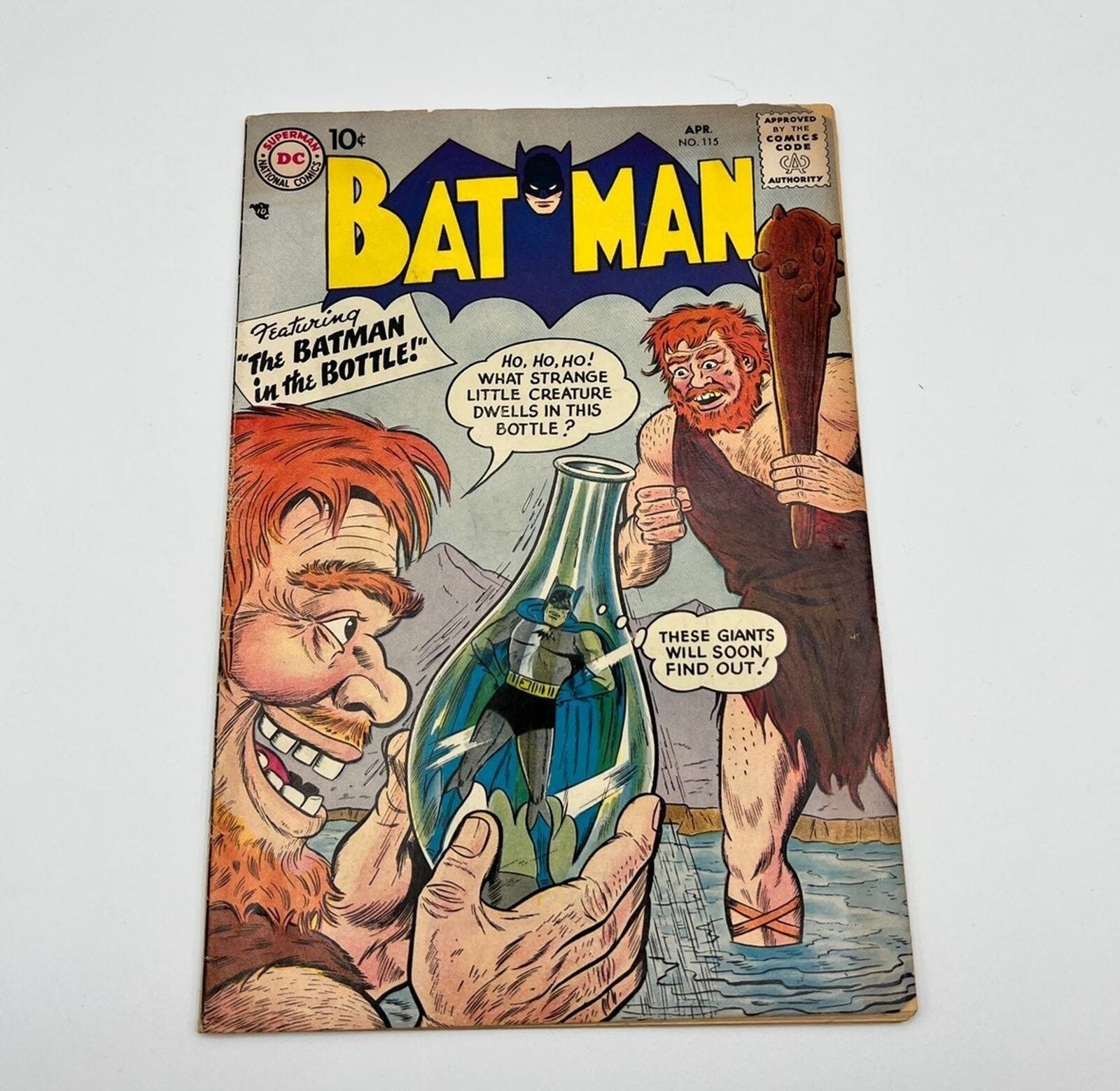 BATMAN #115 1958 BATMAN IN A BOTTLE DC Comics Book Silver Golden Age good/vg